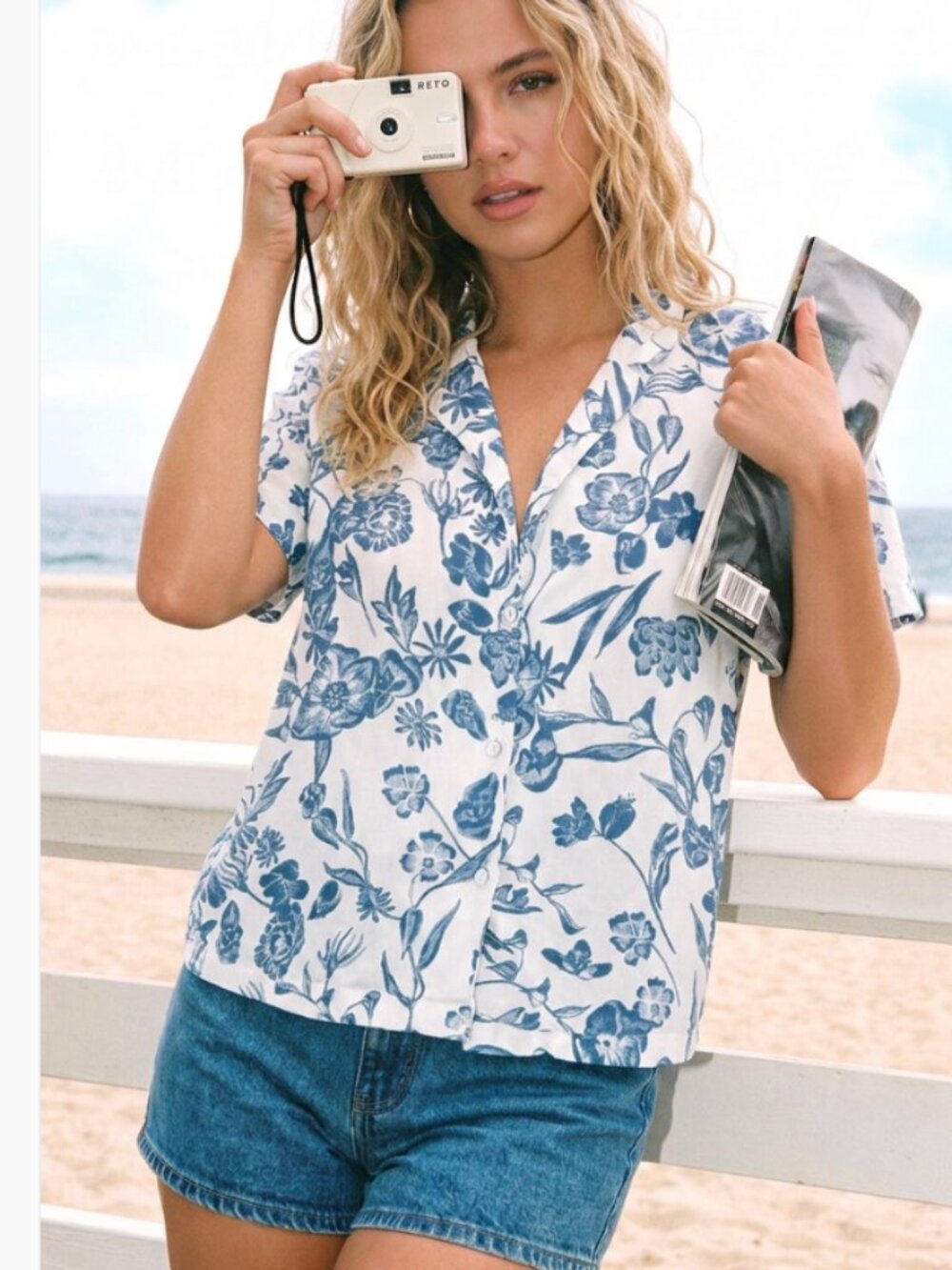J by Joie Size XL Short sleeve blouse button-down